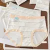 2026 Nuevo Modelo Ropa Interior para Mujer Talla Grande Color Sólido Calzones de Cintura Media con Diseño de Letra Modal