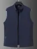 Chaleco de Verano Delgado con Cuello Alto para Hombre Tallas Grandes de Seda Helada Protección Solar Sin Mangas para Personas con Sobrepeso Ropa Exterior Casual de Negocios