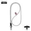 Nuevo cordón para teléfono móvil 6MM resistente para colgar en el cuello ajustable para exteriores anti-pérdida delicada cuerda trenzada para muñeca negra