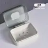 Estante de Jabonera de Dibujos Animados Lindo para Baño, Montado en Pared con Tapa, Estante de Caja de Jabón de Almacenamiento sin Taladrar