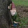 Enfeite de Gnomo de Jardim Resina Velho de Barba Branca Desenho Animado Estátua Decoração de Pátio Casa Presente de Festival Exquisito