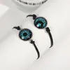 Moda Transfronteriza Más Vendido Pulseras Tejidas de San Valentín para Parejas, Pulseras Luminosas de Sol, Luna y Mariposa, Paquete Creativo de Dos al por Mayor