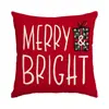 Conjunto de fronhas de Natal mais vendido da Amazon com estampas de árvore de Natal e boneco de neve, conjunto de quatro peças para almofadas de sofá de Natal, transfronteiriço