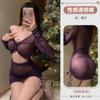 Domila lencería sexy vestido de vaina transparente de manga larga pasión caliente sexy uniforme tentación pijama traje