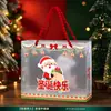 Bolsa de Regalo Tote Navideña Transparente DIY Nuevo Estilo Nochebuena Bolsa de Manzana Dulces PVC Bolsa de Regalo Souvenir Mayoreo