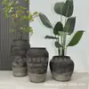 Vaso de cimento estilo Qiji varanda de villa antiga plantio hotel pousada decoração de chão vaso de flores personalizado decoração