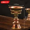 Base de Lâmpada de Manteiga Esculpida em Cobre Vermelho e Cobre Roxo Feita à Mão Nepalesa, Lâmpada Eterna, Castiçal Budista, Lâmpada de Manteiga, Itens Estilo Xizang