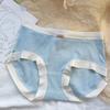 Ropa Interior de Algodón Crema para Mujer Antibacterial Transpirable Cintura Media Algodón para Bebé Dulce Braguitas sin Costuras de Niña Japonesa