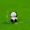 Paisaje en miniatura con un panda lindo y juguetón, un artículo decorativo DIY para jardinería y paisajismo, una bolsa ciega con accesorios colgantes y un pequeño adorno para el coche