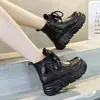 Botas estilo Martin forradas de felpa, cálidas, de cuero suave, botines, nueva colección otoño/invierno 2026, diseñadas para mujeres petite, con suelas gruesas para mayor altura, botas altas de algodón