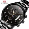 Reloj de Pulsera de Acero Inoxidable Amazon Transfronterizo para Hombre Moda de Negocios Europea y Americana Ocio Calendario Reloj de Cuarzo Venta al por Mayor