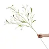 Flores artificiales: Orquídea de diez dedos, crisantemo sauce, sauce de nieve, flores lineales, materiales florales para decoración de bodas y iglesias, arreglos florales pequeños de tallo largo, flores artificiales