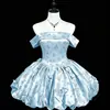 Vestido corto de hombros descubiertos para figuras petite, diseño floral, nuevo modelo 2026, adecuado para fiestas de cumpleaños y banquetes