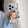 Capa de Celular Divertida e Fofa de Menina Soda com Lábios Franzidos Adequada para Apple 17 Pro Max iPhone 16P Desenho Animado 15P Coreia