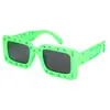 Óculos de Sol Novo Estilo Coreano Simples e Versátil Armação Quadrada Formato Côncavo Anti-UV Óculos de Sol Infantis 131 Rt089