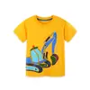 Camisetas para Niños Estilo Europeo y Americano, Nuevos Modelos de Verano para Niños Pequeños y Medianos, Ropa Infantil de Manga Corta con Cuello Redondo, Camisetas Infantiles con Estampado de Dibujos Animados al por Mayor