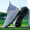 Venta Directa del Fabricante de Zapatos de Fútbol de Caña Alta Transfronterizos Antideslizantes Resistentes al Desgaste para Adultos con Tacos Largos y Cortos para Césped Campo Competición Entrenamiento Zapatos de Fútbol