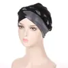 AliExpress novo chapéu de trança de seda brilhante multicolorido, chapéu turbante casual fashion, em estoque