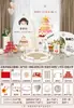 Montaje de Escena de Decoración para Primer Cumpleaños Estilo Coreano, Accesorios para Cumpleaños de Bebé Luna Llena y Cien Días, Fondo de Tablero de KT para Niños y Niñas