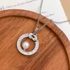 Colar Leve Luxo Nicho Anel Pérola Colar Acessórios Moda Simples Dia dos Namorados Chinês Corrente da Clavícula Cruzamento Venda Quente Corrente de Suéter