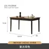Mesa de Comedor Retro de Madera Maciza Francesa Americana Combinación de Mesa y Sillas Apartamento Pequeño Estilo Antiguo Hogar Mesa Rectangular Mesa de Comedor