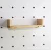 Accesorios para tableros de agujeros, tableros de madera maciza con agujeros redondos, cerillas, palos de madera redondos, estantes para tablillas, ganchos para tablillas de madera