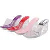 Sandalias de tacón alto europeas y americanas con tiras transparentes, sexys y versátiles para el uso diario, zapatos estilo romano, venta al por mayor transfronteriza en AliExpress