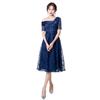 Vestido de Noche de Comercio Exterior 2026 Nuevo Estilo Japonés y Coreano Elegante Temperamento Anfitrión Longitud Media Vestido para Fiesta de Graduación Banquete
