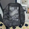 Sudadera con cuello redondo tie-dye con estampado de dopamina, moda coreana estilo americano, para hombre y mujer, otoño e invierno, tops versátiles personalizados para parejas