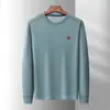 Sudadera Cuello Redondo Camiseta Hombre Manga Larga Primavera y Otoño Color Sólido Casual Mediana Edad y Adultos Mayores Papá Suéter Camiseta Base Dropshipping