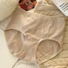 Ropa interior de algodón sin costuras para mujer, talla grande, seda morera 7A, antibacteriana, cintura alta, abdomen, venta al por mayor