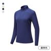 Roupas de treino masculinas e femininas mesmo Primavera e Outono meia gola alta gola de secagem rápida manga comprida ao ar livre treinamento esportivo corrida ciclismo roupas