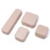 Caja de joyería octagonal estilo lujo ligero de cuero PU rosa, organizador de anillos, pendientes y collares, caja de almacenamiento de joyería