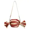 Bolsa de Caramelo con Lazo Europeo y Americano Transfronteriza de Alto Nivel Cuadros Personalizada Creativa de un Solo Hombro Cruzada para Mujer al por Mayor