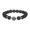 Apenas você Qingshan novo estilo chinês pulseira Wenwan feminina contas de Buda pedra de grão cinza pulseira Zen design de personalidade feminina acessórios de pulseira