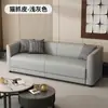 Apartamento Pequeño Nórdico Tela Técnica Sala de Estar Zona de Asientos Recepción Simple de Dos o Tres Plazas Salón de Belleza Alquiler Sofá Pequeño
