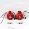 Runyidong Mini Bolsita con Logo Personalizado Colgante para Teléfono Bordado Bola Redonda Pequeña Inspirada en el Zen Bolsita de Oración Simple Hecho a Medida