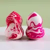 Huevo de Belleza para Maquillaje Huevo de Maquillaje Húmedo y Seco de Doble Uso Huevo Esponja Súper Suave Sin Látex Salmón Dos Tonos Color Mixto Multicolor