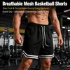 Pantalones cortos deportivos de verano, pantalones cortos deportivos ligeros para hombre para exteriores, pantalones cortos de baloncesto holgados, pantalones cortos para hombre hasta la rodilla