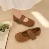 Zapatos Mary Jane Estilo Retro para Mujer, Zapatos Planos Poco Profundos sin Cordones con una Sola Correa de Hebilla, Mocasines Planos Franceses Primavera 2026 de Suela Suave y Punta Redonda