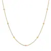 Ins simples estilo frio redondo contas cobra osso corrente moda europeia e americana feminino 18K banhado a ouro titânio aço all-match clavícula colar