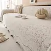 Funda de sofá de chenilla estilo crema, apta para todas las estaciones, manta de sofá de una pieza de cobertura total, antiarañazos de gato
