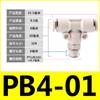 Conector rápido neumático PB4-01/Te en forma de T rosca positiva 6-01/PB8-02/PB10-03 completo 12-04