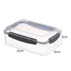 Caja de plástico para conservación de alimentos refrigerador clasificada sellada caja para conservación de alimentos caja de plástico para almacenamiento de alimentos juego de loncheras para microondas en stock