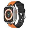 Adequado para iWatch Ultra/2 10/11 Geração 46Mm/Se Pulseira de Silicone Bicolor Carvalho Rústico Apple