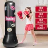 Columna de Boxeo Inflable Entrenamiento de Fitness Infantil Alivio del Estrés Saco de Boxeo de Pie Equipo de Entrenamiento de Boxeo para Interiores