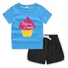 Camiseta de cuello redondo para niños, pantalones cortos, camiseta informal coreana, conjunto de camiseta interior absorbente de sudor, de caramelo, de verano 2023