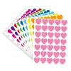 Pegatinas de Corazón Coloridas Autoadhesivas Escritas a Mano Pegatinas de Recompensa para Niños Decoración de Sobres de Regalo Navideño Etiquetas Adhesivas en Forma de Corazón