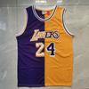 Camisa de Basquete Bordada Retrô para Homens e Mulheres do Lakers Raptors Warriors com Bordado Cruzado