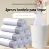 Saco de Lixo com Cordão Doméstico Espessado Grande Portátil Cozinha Dormitório Estudante Escritório Saco de Limpeza Descartável